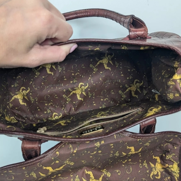 Celeber PIERO GUIDI Vintage Purse Collectors Bag Italy Leather Silk Key Lock - Picture 7 of 16